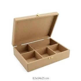 KU241 5 Bölmeli Dikiş Kutu Ahşap Boyanabilir Obje